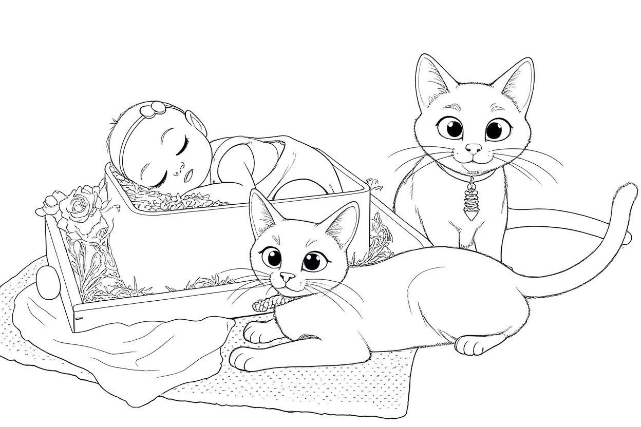 AI coloring book generator creates custom coloring page from family photo